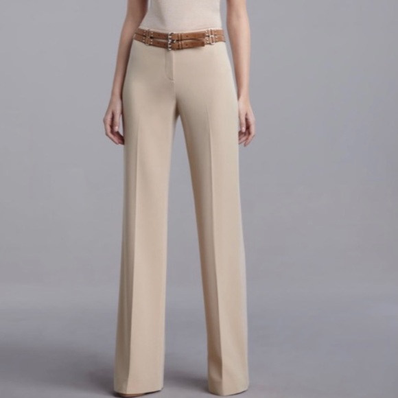 St. John Collection Pants - St. John Diana Straight Leg Crepe Marocain Pants